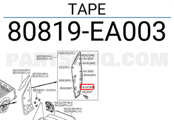 Nissan 80819EA003 TAPE