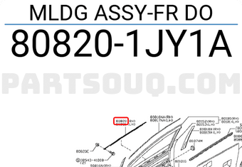 Nissan 808201JY1A MLDG ASSY-FR DO