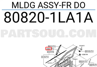 Nissan 808201LA1A MLDG ASSY-FR DO