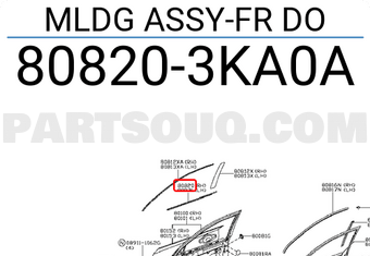 Nissan 808203KA0A MLDG ASSY-FR DO