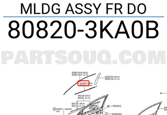 Nissan 808203KA0B MLDG ASSY FR DO
