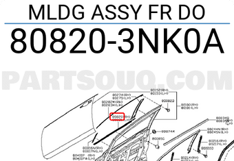 Nissan 808203NK0A MLDG ASSY FR DO