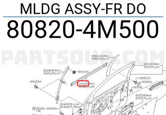 Nissan 808204M500 MLDG ASSY-FR DO