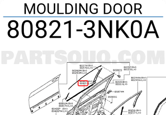 Nissan 808213NK0A MOULDING DOOR
