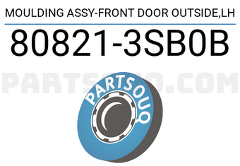 Nissan 808213SB0B MOULDING ASSY-FRONT DOOR OUTSIDE,LH
