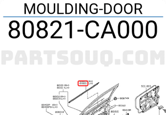 Nissan 80821CA000 MOULDING-DOOR
