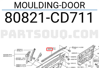 Nissan 80821CD711 MOULDING-DOOR