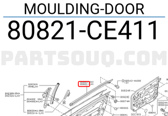 Nissan 80821CE411 MOULDING-DOOR