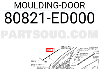 Nissan 80821ED000 MOULDING-DOOR