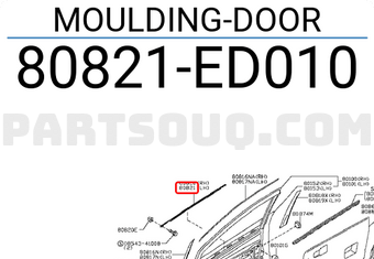Nissan 80821ED010 MOULDING-DOOR