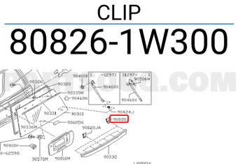 Nissan 808261W300 CLIP