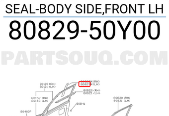 Nissan 8082950Y00 SEAL-BODY SIDE,FRONT LH