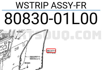Nissan 8083001L00 WSTRIP ASSY-FR