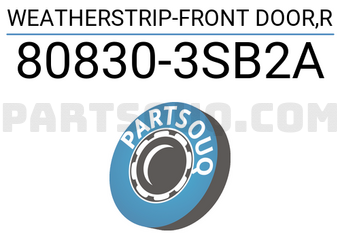 Nissan 808303SB2A WEATHERSTRIP-FRONT DOOR,R