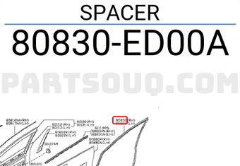 Nissan 80830ED00A SPACER