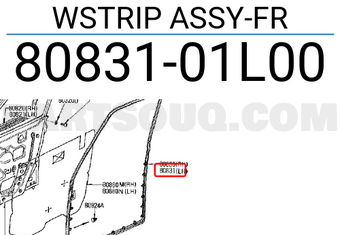 Nissan 8083101L00 WSTRIP ASSY-FR