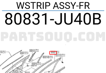 Nissan 80831JU40B WSTRIP ASSY-FR