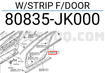 Nissan 80835JK000 W/STRIP F/DOOR