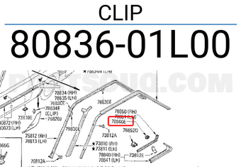 Nissan 8083601L00 CLIP