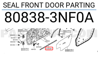Nissan 808383NF0A SEAL FRONT DOOR PARTING