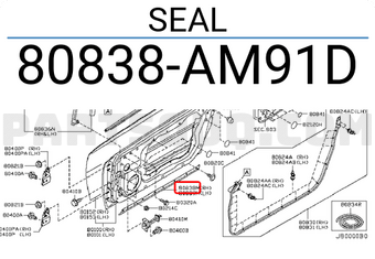 Nissan 80838AM91D SEAL