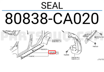 Nissan 80838CA020 SEAL