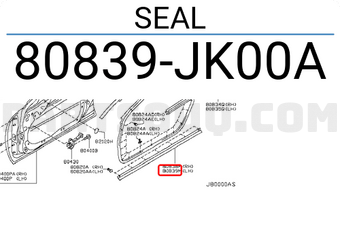 Nissan 80839JK00A SEAL
