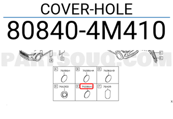 Nissan 808404M410 COVER-HOLE