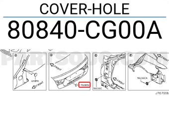 Nissan 80840CG00A COVER-HOLE