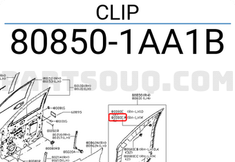 Nissan 808501AA1B CLIP