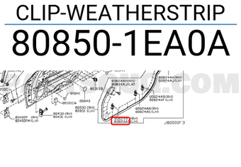 Nissan 808501EA0A CLIP-WEATHERSTRIP