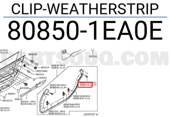 Nissan 808501EA0E CLIP-WEATHERSTRIP