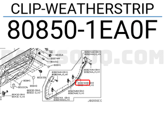 Nissan 808501EA0F CLIP-WEATHERSTRIP
