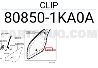 Nissan 808501KA0A CLIP