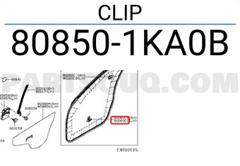 Nissan 808501KA0B CLIP