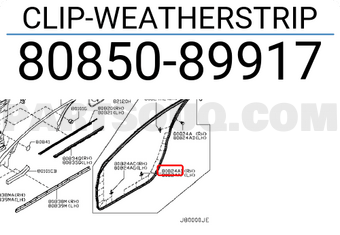 Nissan 8085089917 CLIP-WEATHERSTRIP