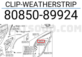Nissan 8085089924 CLIP-WEATHERSTRIP