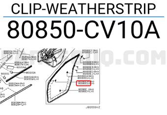 Nissan 80850CV10A CLIP-WEATHERSTRIP