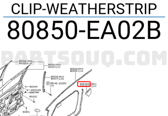Nissan 80850EA02B CLIP-WEATHERSTRIP