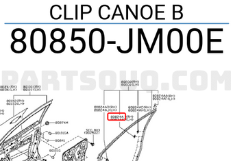 Nissan 80850JM00E CLIP CANOE B
