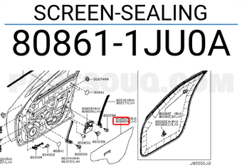 Nissan 808611JU0A SCREEN-SEALING