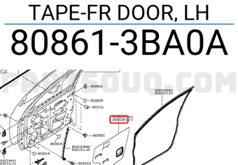 Nissan 808613BA0A TAPE-FR DOOR, LH