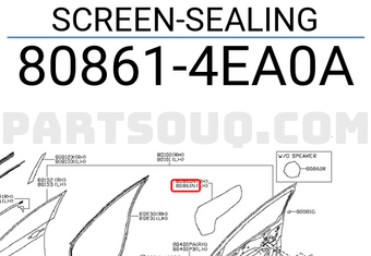 Nissan 808614EA0A SCREEN-SEALING