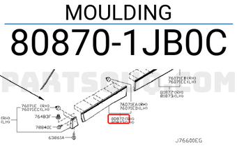 Nissan 808701JB0C MOULDING