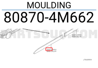 Nissan 808704M662 MOULDING