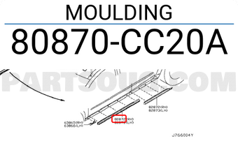 Nissan 80870CC20A MOULDING