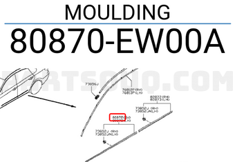 Nissan 80870EW00A MOULDING