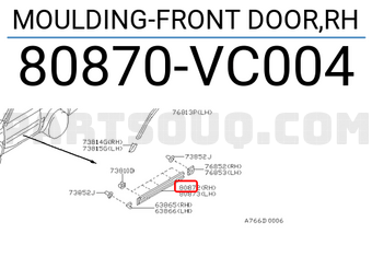 Nissan 80870VC004 MOULDING-FRONT DOOR,RH