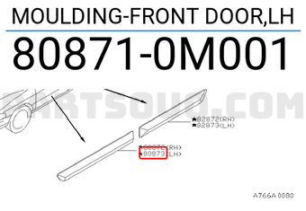 Nissan 808710M001 MOULDING-FRONT DOOR,LH