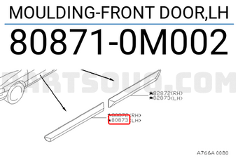 Nissan 808710M002 MOULDING-FRONT DOOR,LH